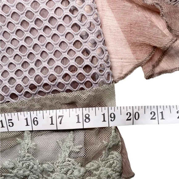 Simply Couture Brown and Green Layered Mini Dress - Picture 9 of 12